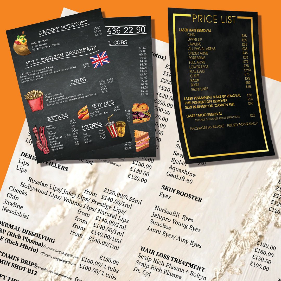 Menu / Price list Design