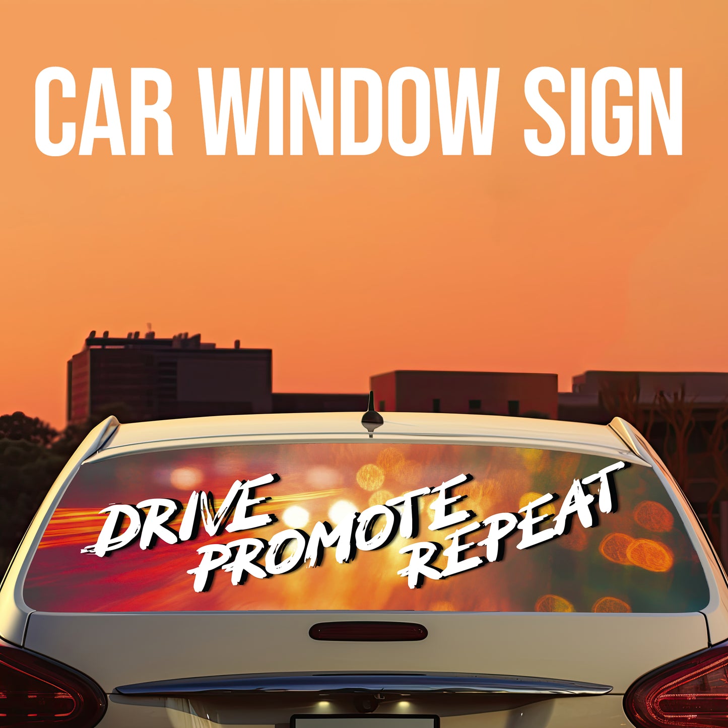 Rear windscreen One Way Vision Sign - Design & Print